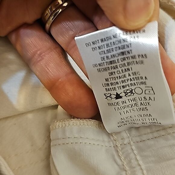 Alice +olivia cream jeans size 28 - Picture 11 of 11